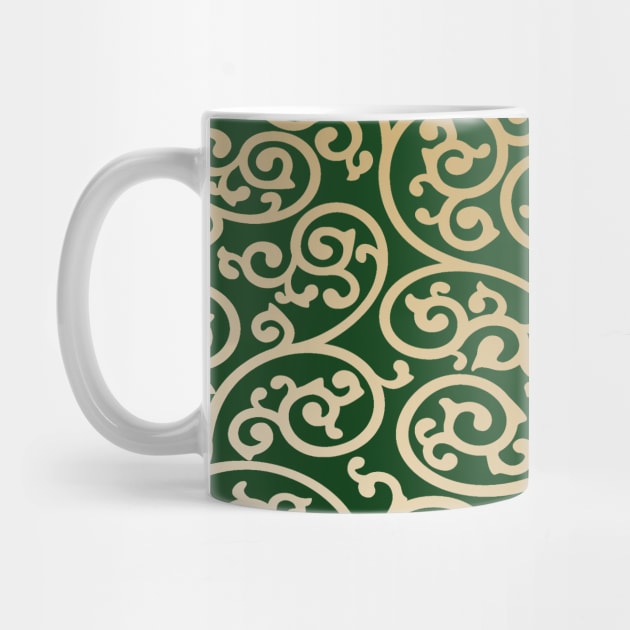 Art and craft Morris arabesque design on a green background by Blacklinesw9